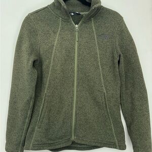 The North Face Olive Green Zip-Up Fleece Jacket